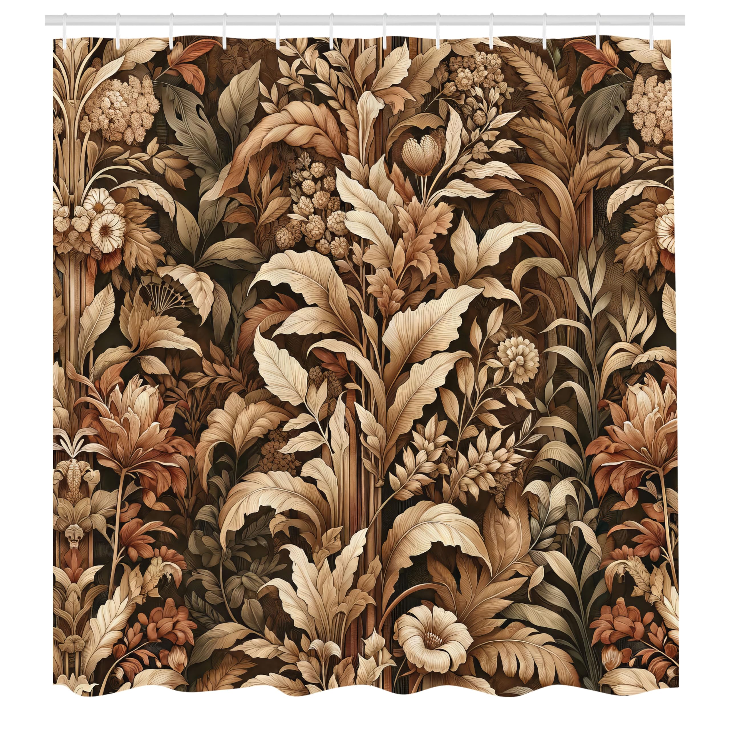 Abakuhaus Brown Shower Curtain – Waterproof Turkish Fabric – 175 x 200 cm