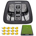 CHAMPKEY Double Sided Golf Chipping Net with Hitting Mat & 12 Balls