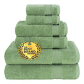 Cotton Paradise 6-Piece Turkish Cotton Bath Towel Set - Sage Green