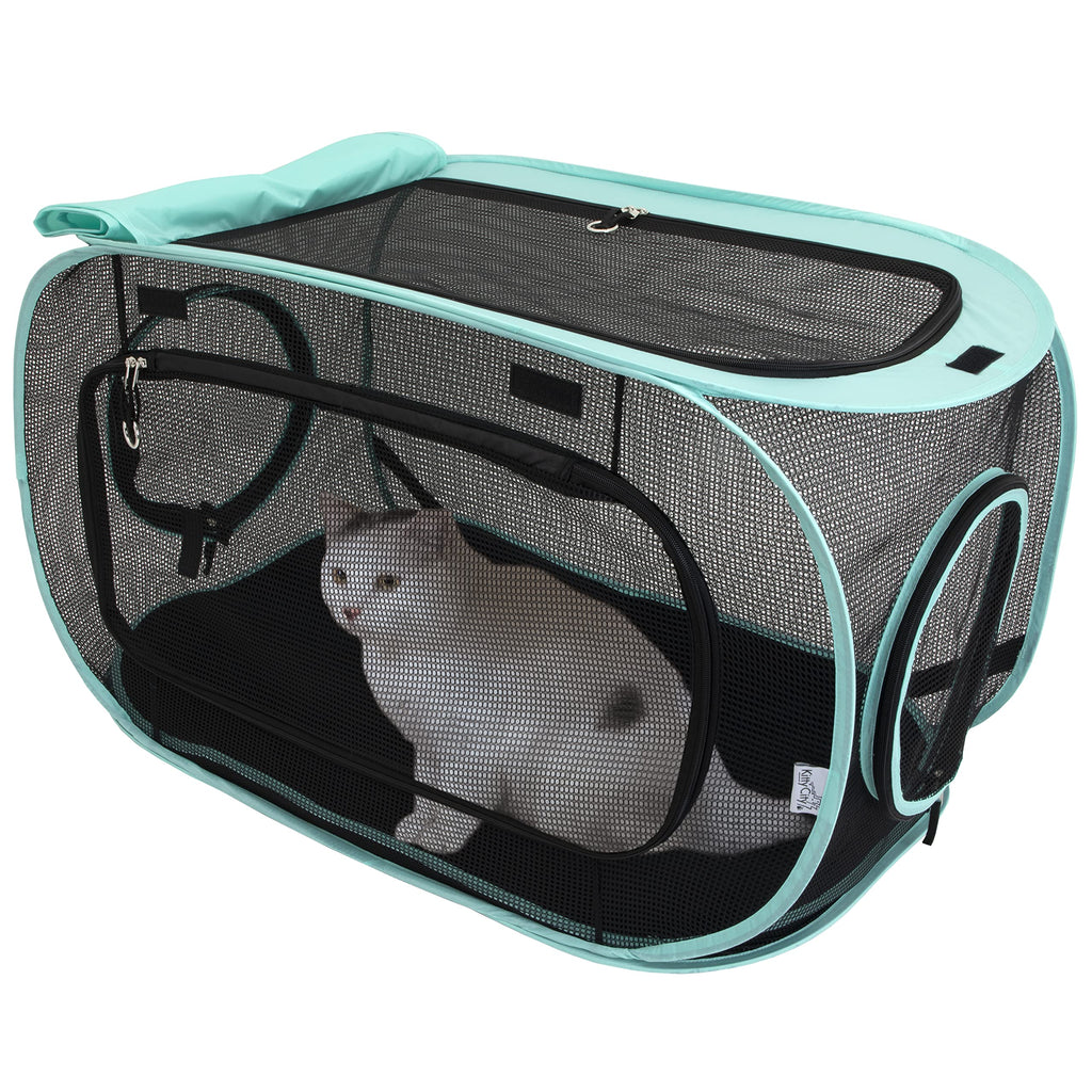 Kitty City Outdoor Catio Mega Kit – Mesh Cat Kennel with 10' Tunnels