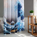 LIGICKY Great Wave Shower Curtain | Japanese Ukiyoe Waterproof Fabric