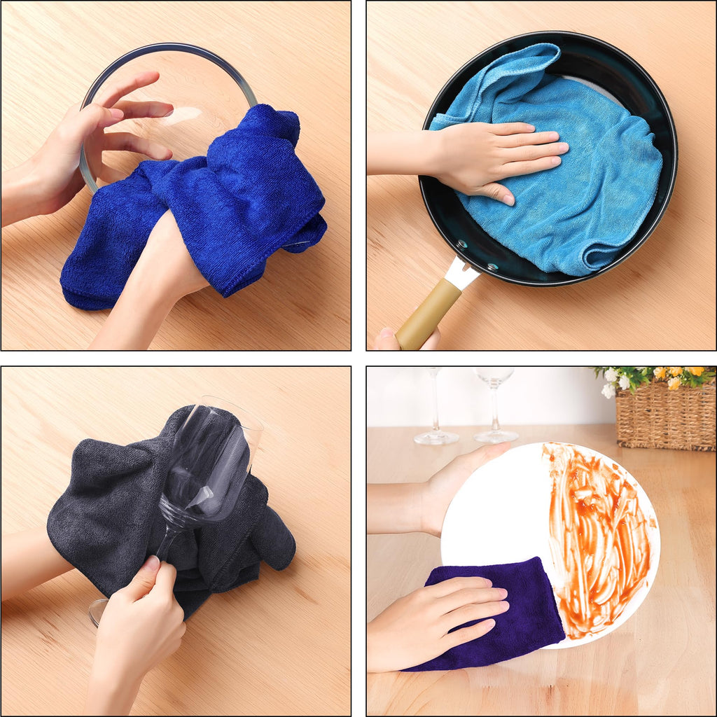 Uxcell Absorbent Microfiber Hand Towels Set for Kitchen Quick Drying - image 5