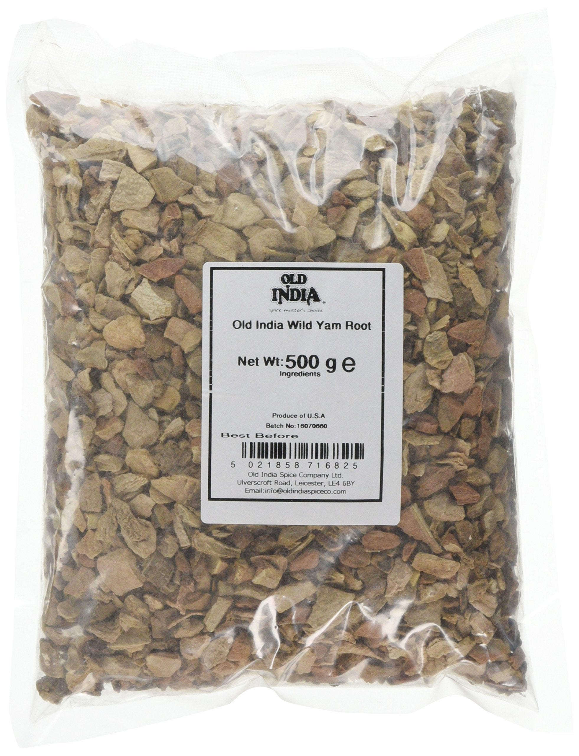 Old India Wild Yam Root – Natural Herbal Cooking Spice, 500 g Bulk
