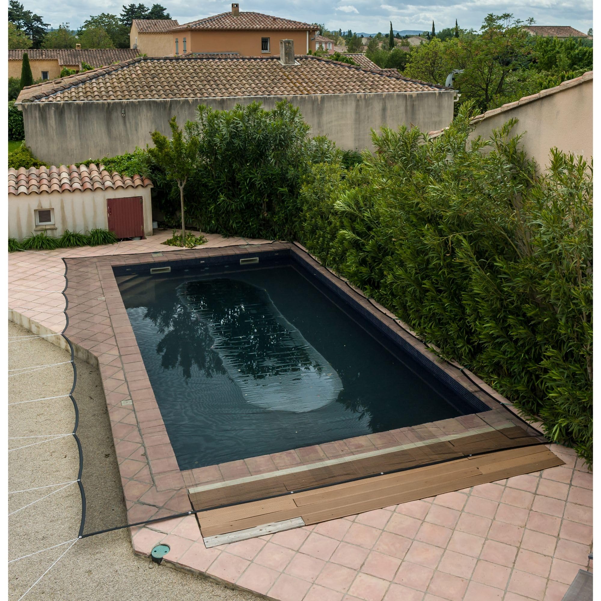 WERKA PRO Rectangular Pool Net - 4x7m UV Resistant Black Cover