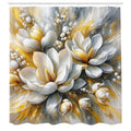 Abakuhaus Magnolia Floral Shower Curtain | Waterproof Fabric – 175 x 200 cm