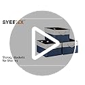 Foldable Linen Storage Baskets – Blue Fabric Bins, 3 Pack