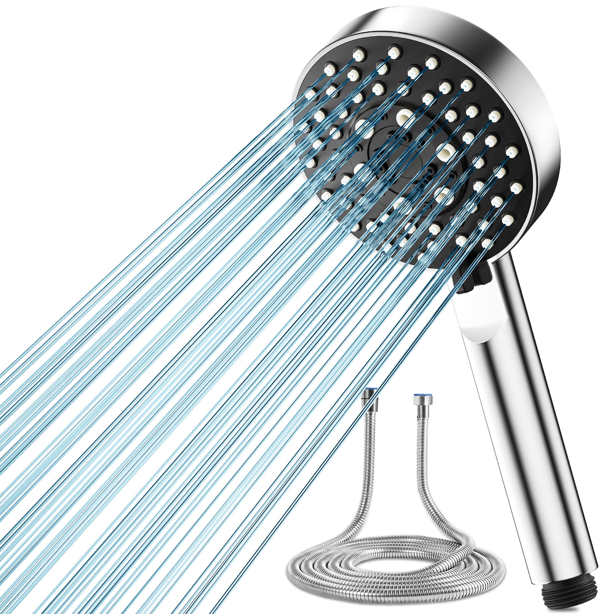 Jolof Store High Pressure Shower Head with 2M Hose | 5 Spray Modes