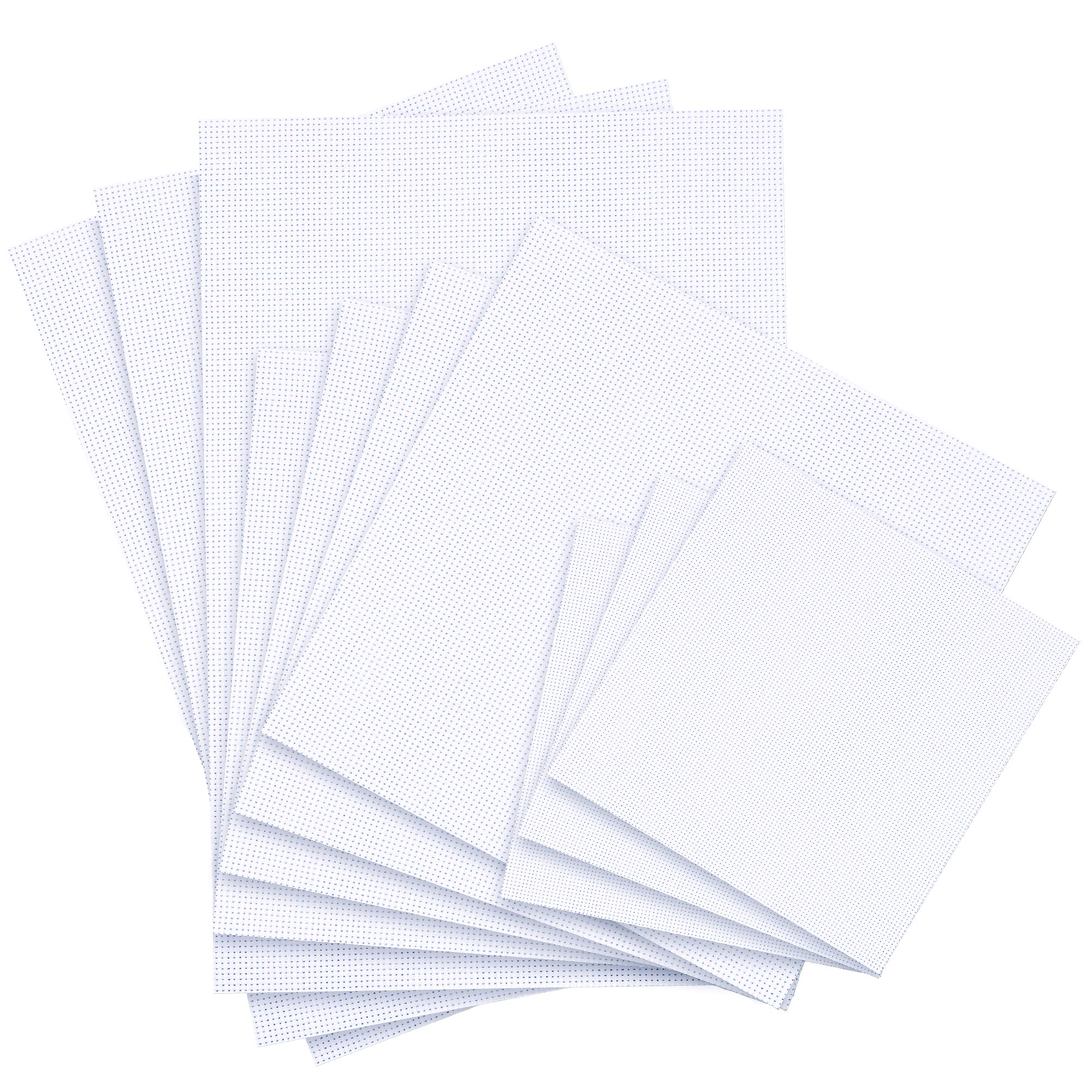 MAMUNU 14 Count White Aida Cloth – 10 Piece Cotton Cross Stitch Fabric Set