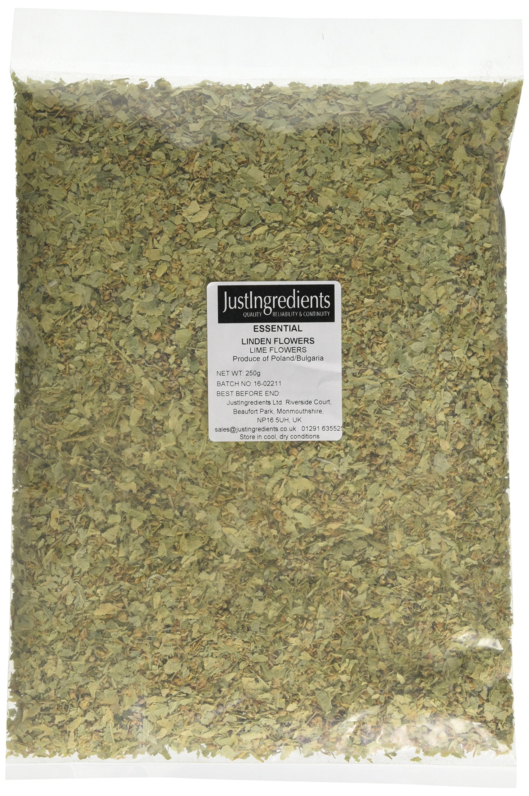 JustIngredients Linden Flowers Lime - Natural Dried Botanicals - 250g