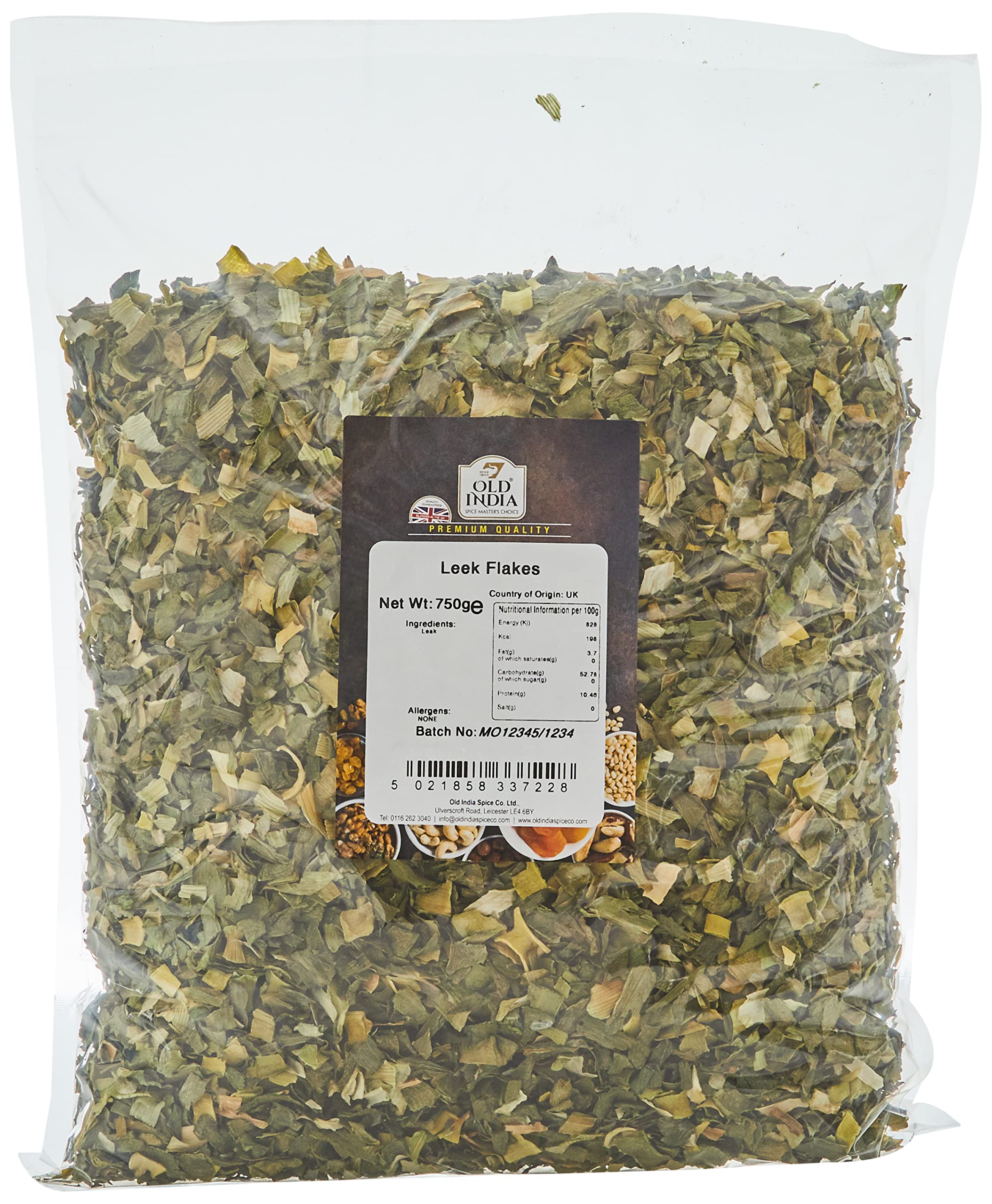 Old India Leek Flakes – 750g Bulk Dried Culinary Herbs for Cooking