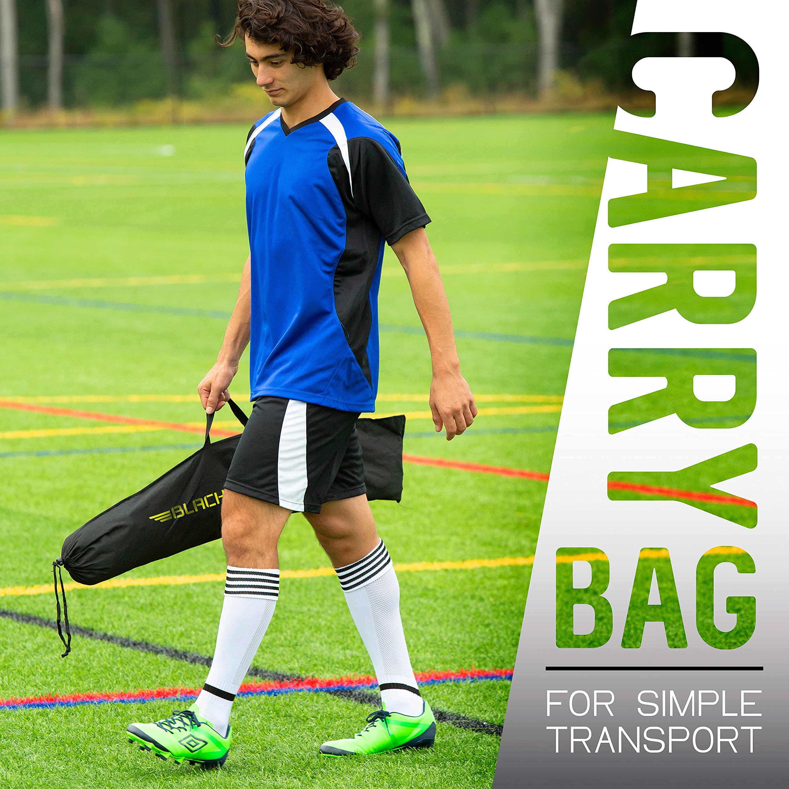 Franklin Sports Blackhawk Portable Soccer Goal – 12' x 6' Pop Up Net