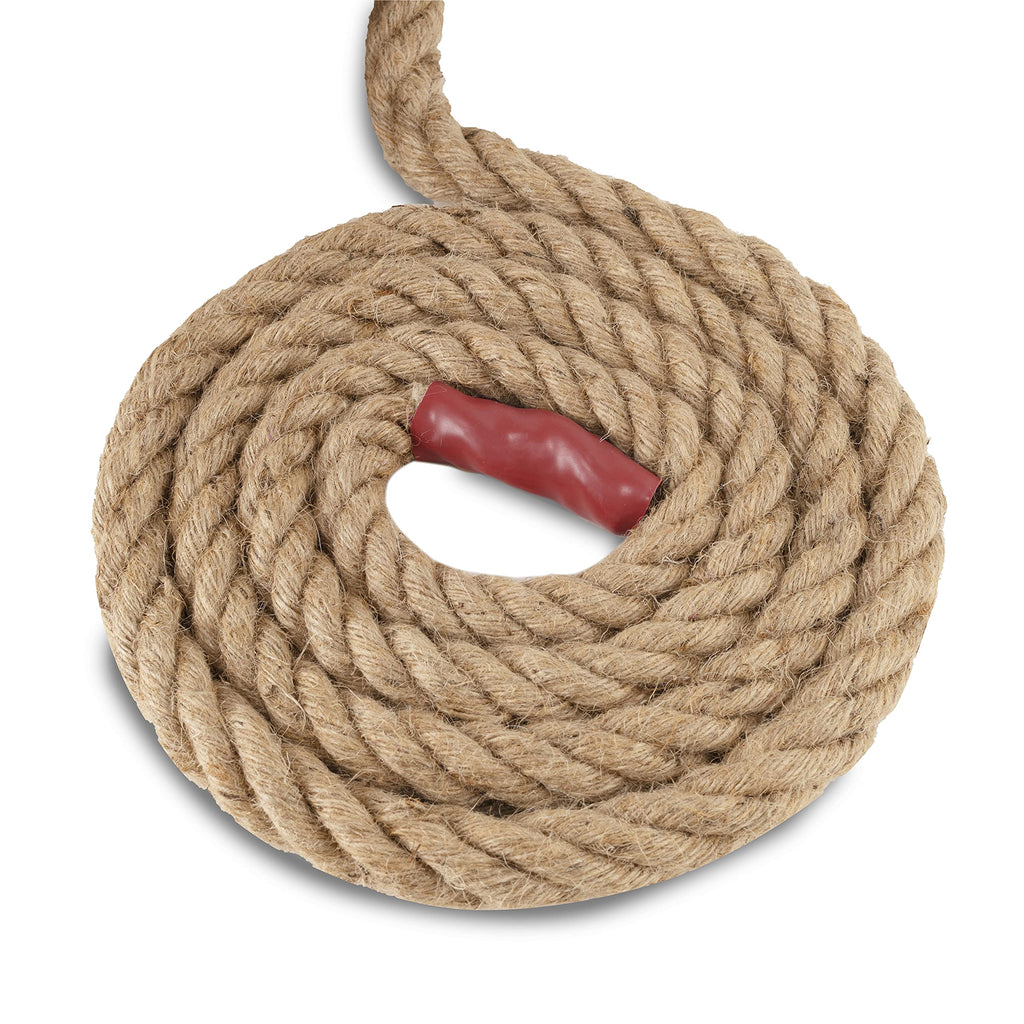 EMEKIAN 25mm Natural Jute Rope | 15M Heavy-Duty 4-Strand Twisted Hemp