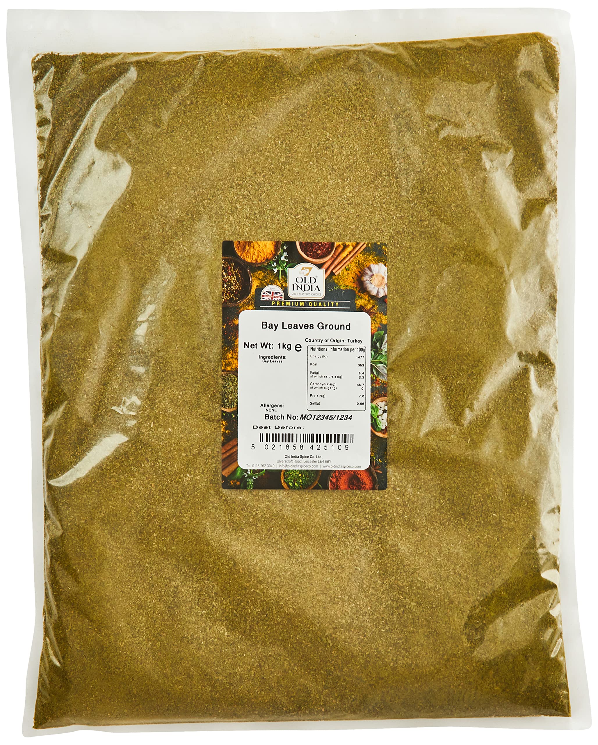Old India Ground Bay Leaves – 1kg Bulk Aromatic Cooking Seasoning