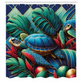 Abakuhaus Turtle Shower Curtain | Exotic Deep Sea Fabric Decor | 175x200cm