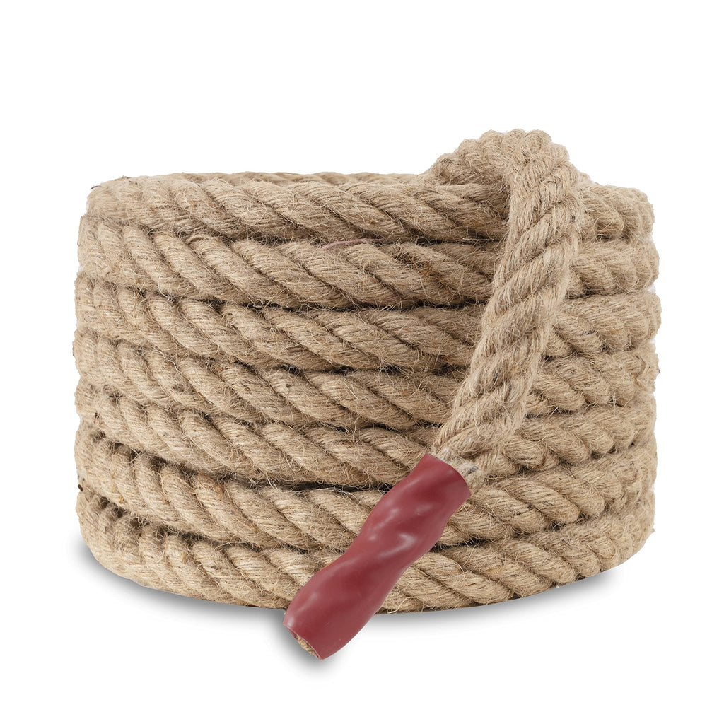 EMEKIAN 20mm Natural Jute Rope – 15M Heavy Duty 4-Strand Twisted Hemp Rope