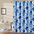 Lush Decor Blue Poppy Garden Floral Shower Curtain | 72" x 72" Polyester