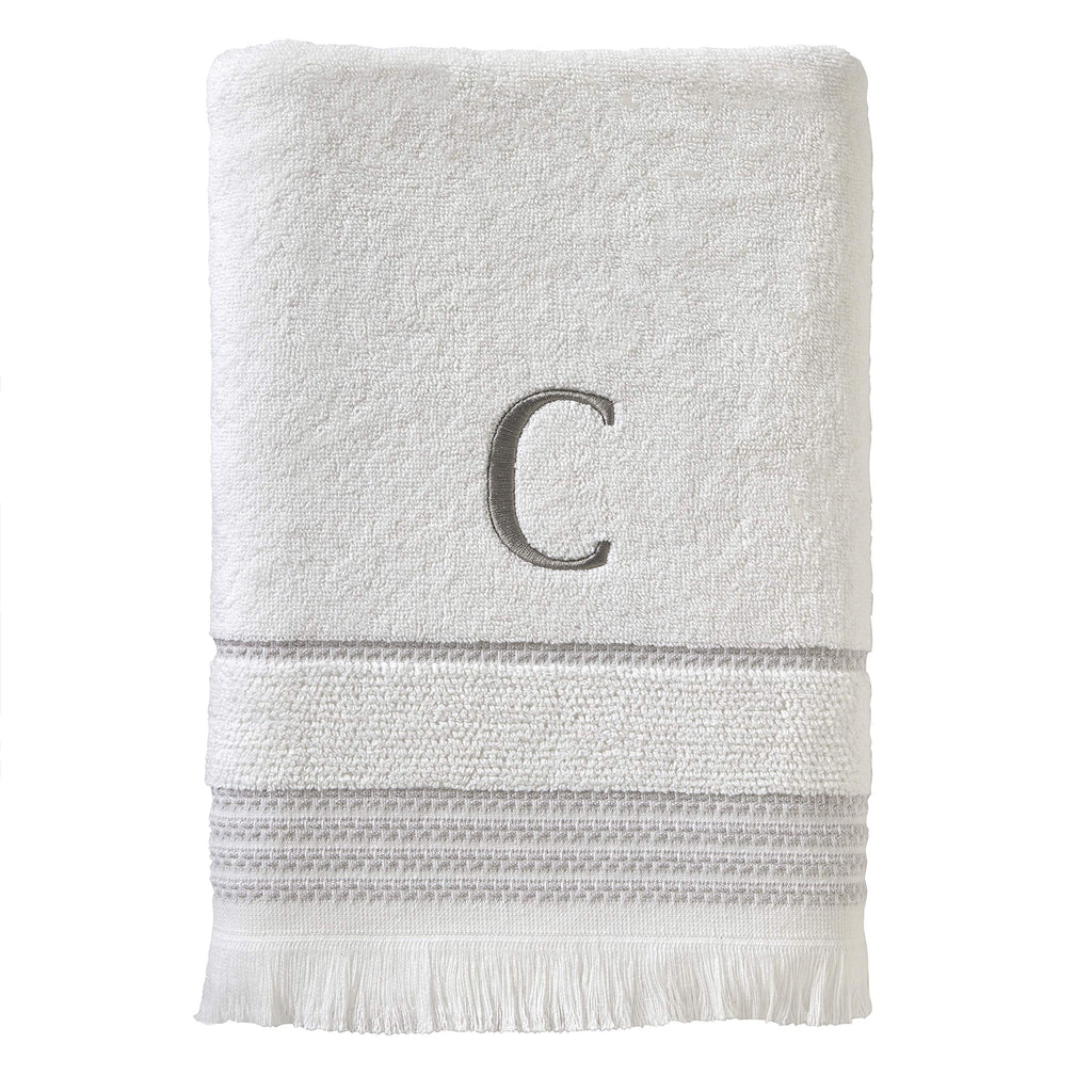 SKL Home Bath Towel, C, Cotton, White, 28x54