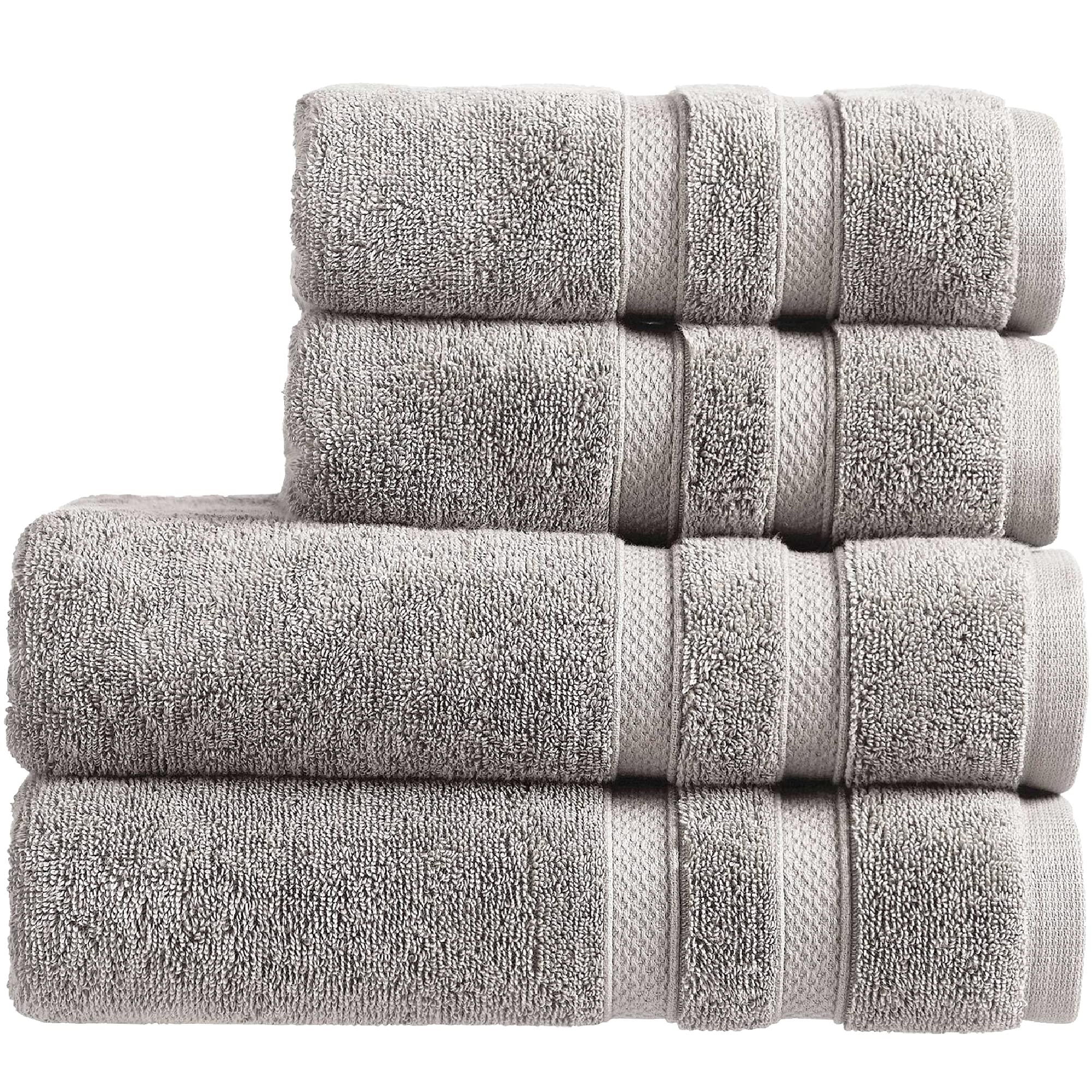 Christy Chroma 4-Piece Cotton Towel Set – 675GSM Heavyweight Grey
