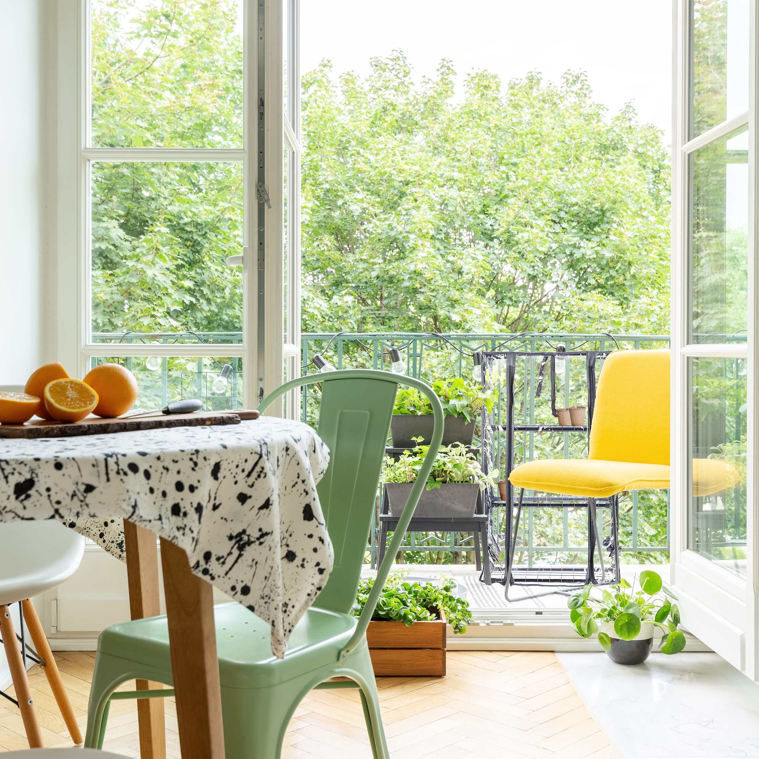 Relaxdays 3-Tier Balcony Greenhouse – PVC Film & Steel Propagator