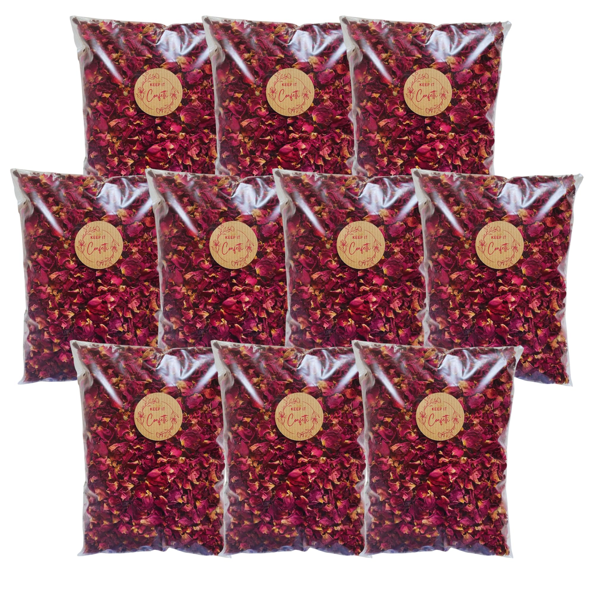 Jolof Store Biodegradable Wedding Confetti – 10L Dried Rose Petals
