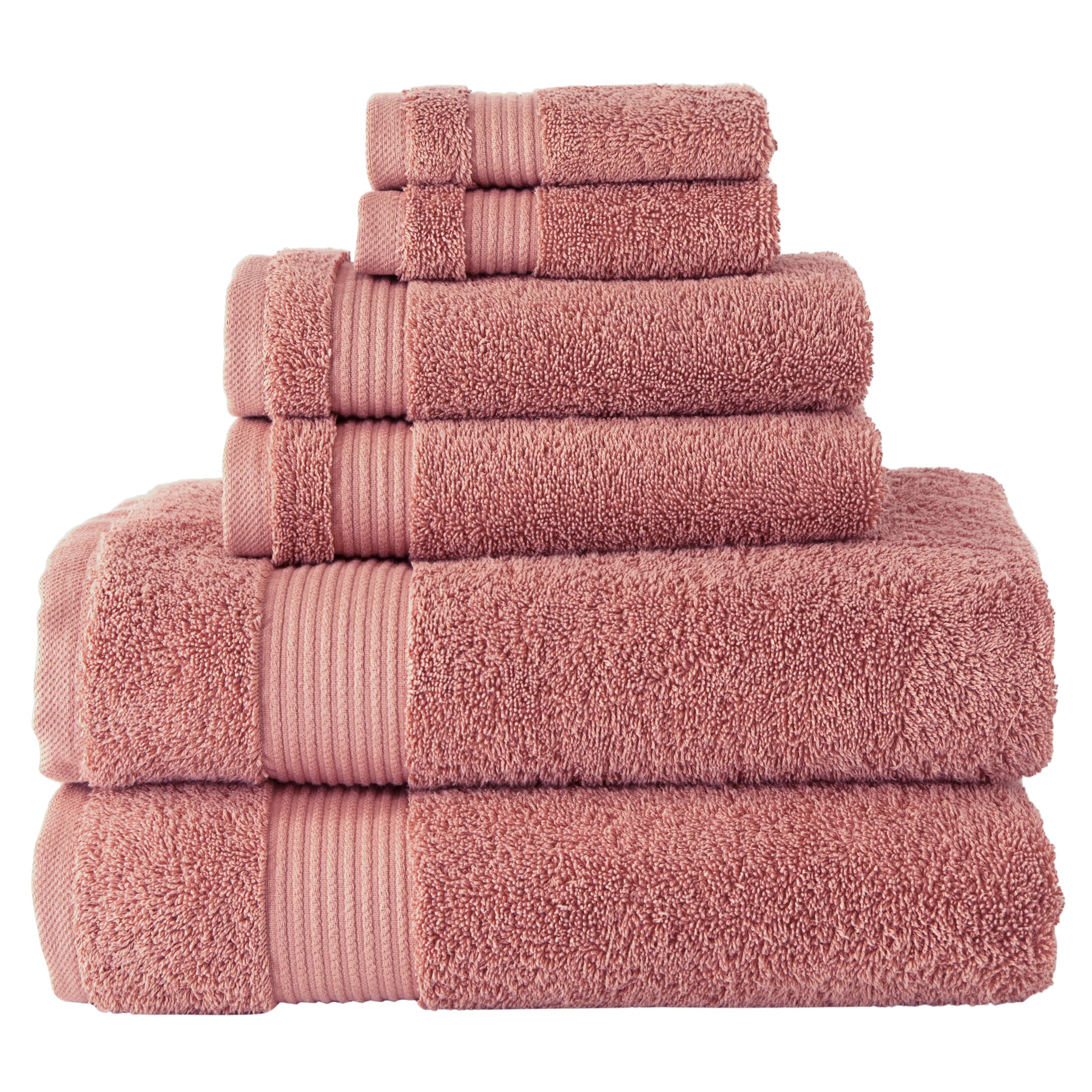 BERIBO 6-Piece Turkish Cotton Towel Set | 620 GSM Plush Bath Linens