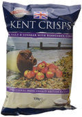 Kent Crisps Sea Salt & Vinegar with Biddenden Cider - 150g (Pack of 10)