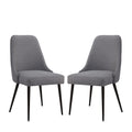 Jolof Store Upholstered Dining Chairs Set of 2 – Modern Grey Side Chairs