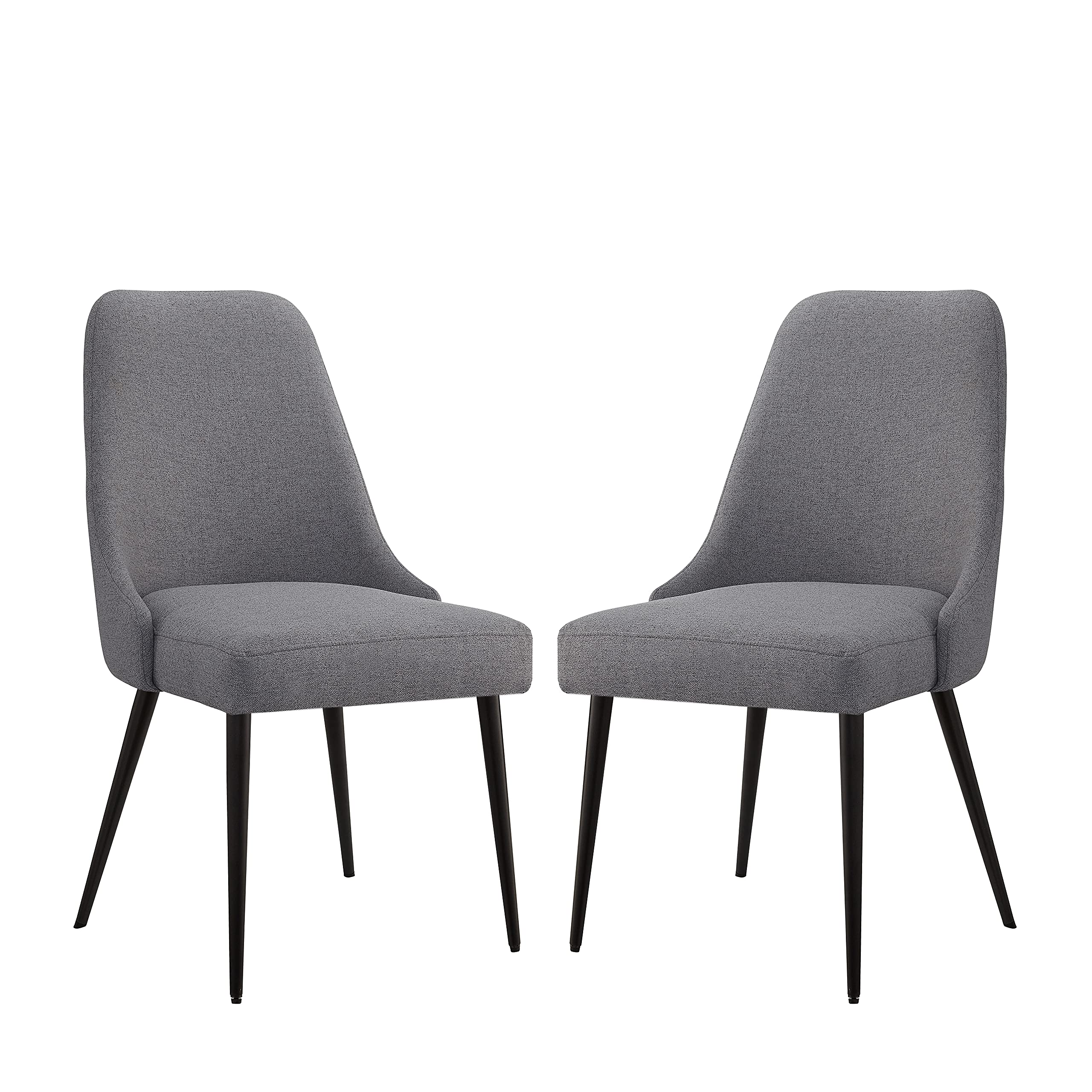 Jolof Store Upholstered Dining Chairs Set of 2 – Modern Grey Side Chairs