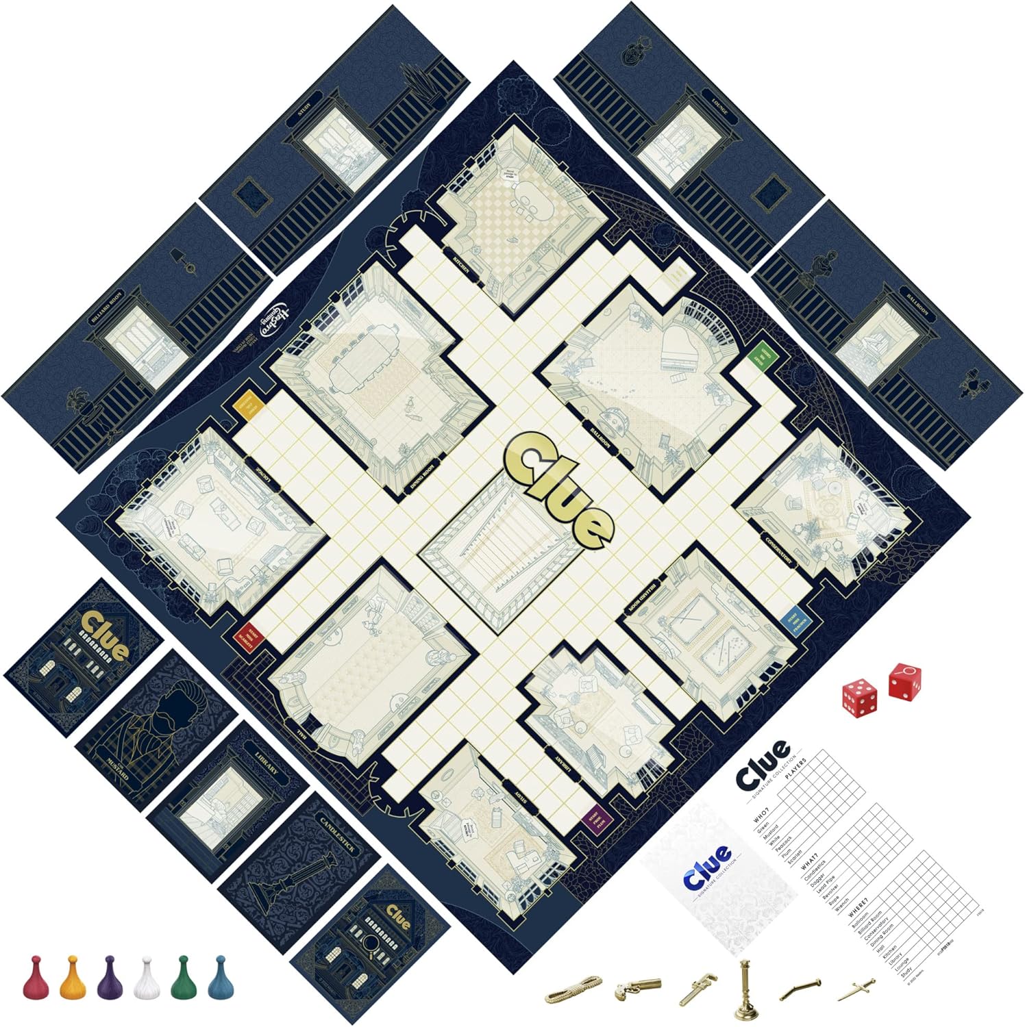Hasbro Clue Signature Collection: Premium Mystery Family Board Game
