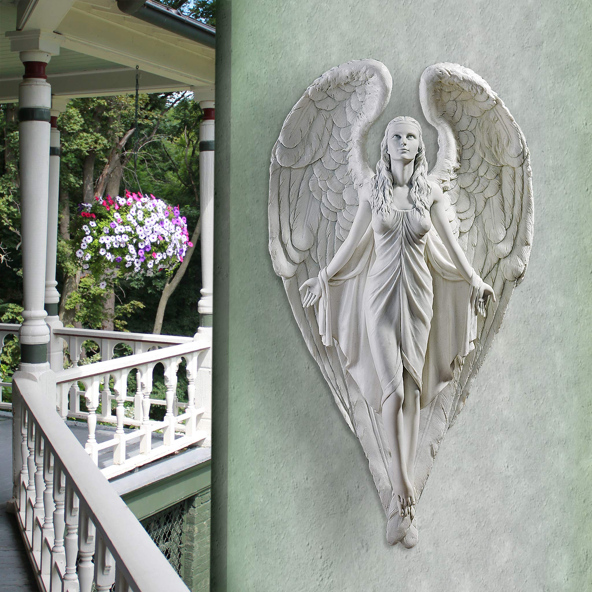 Design Toscano Spiritual Path Angel Wall Sculpture – Grey Resin