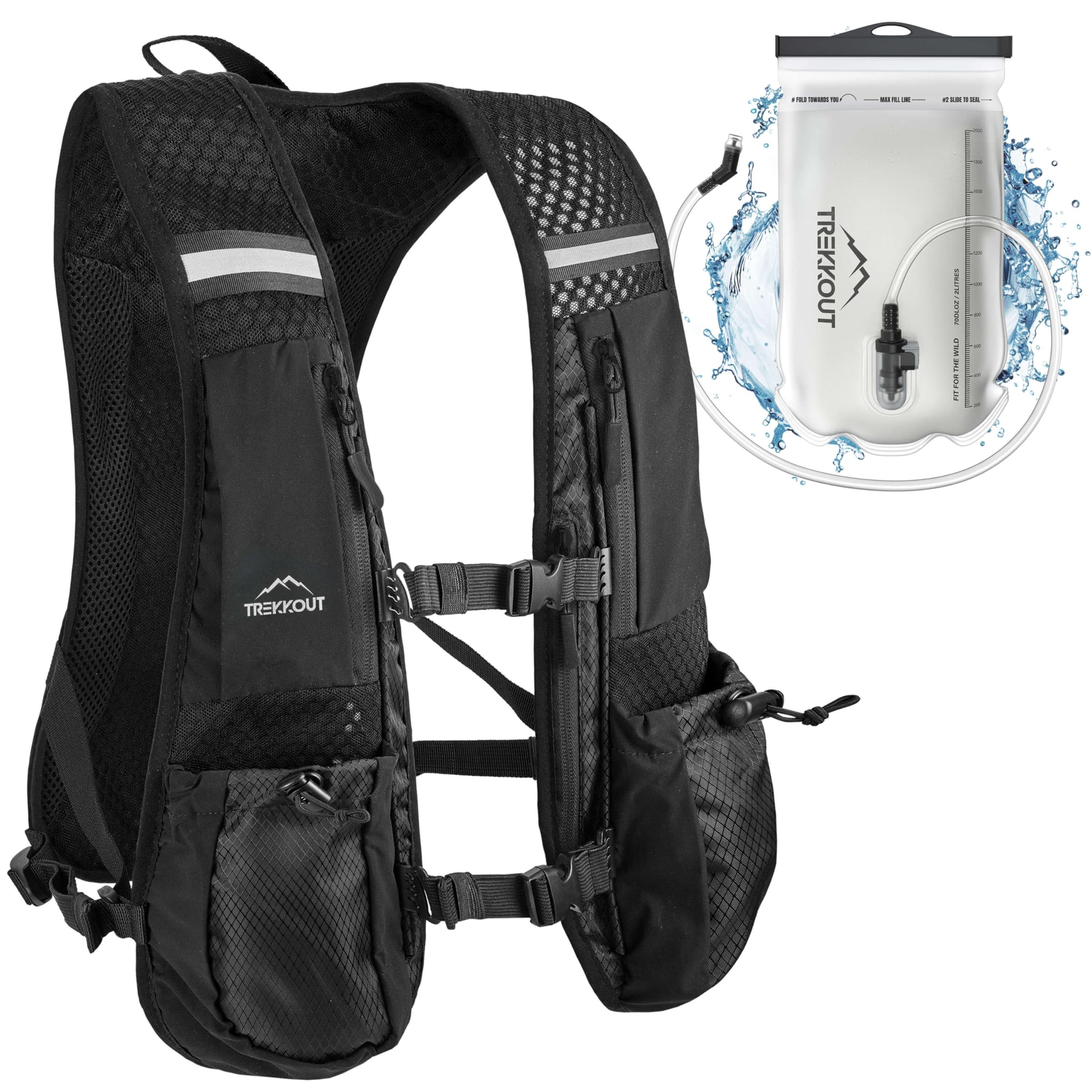 TREKKOUT 5L Hydration Running Vest – Adjustable Ultra-Light Trail Pack