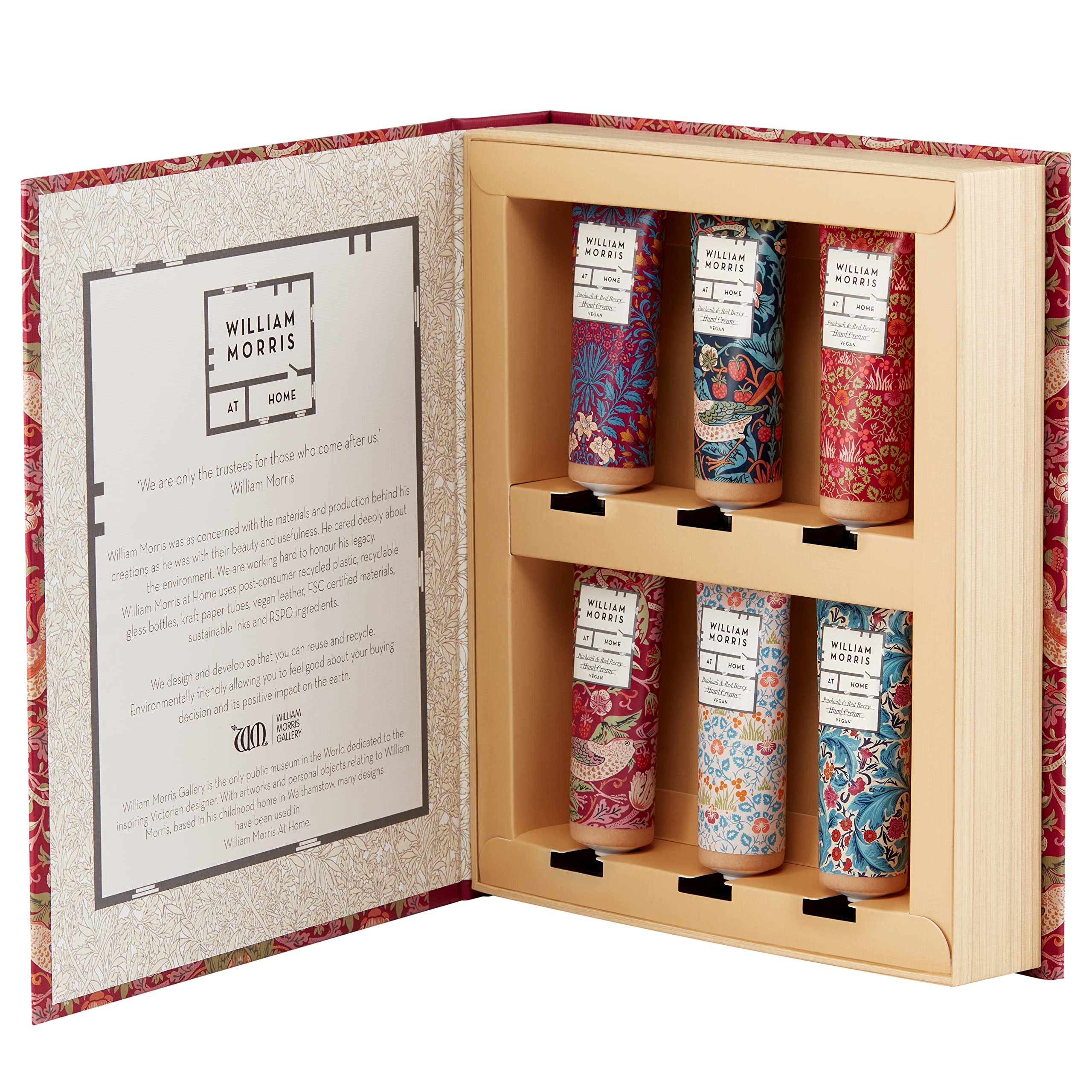 William Morris At Home Hand Cream Gift Set - 6x30ml Vegan Shea Butter