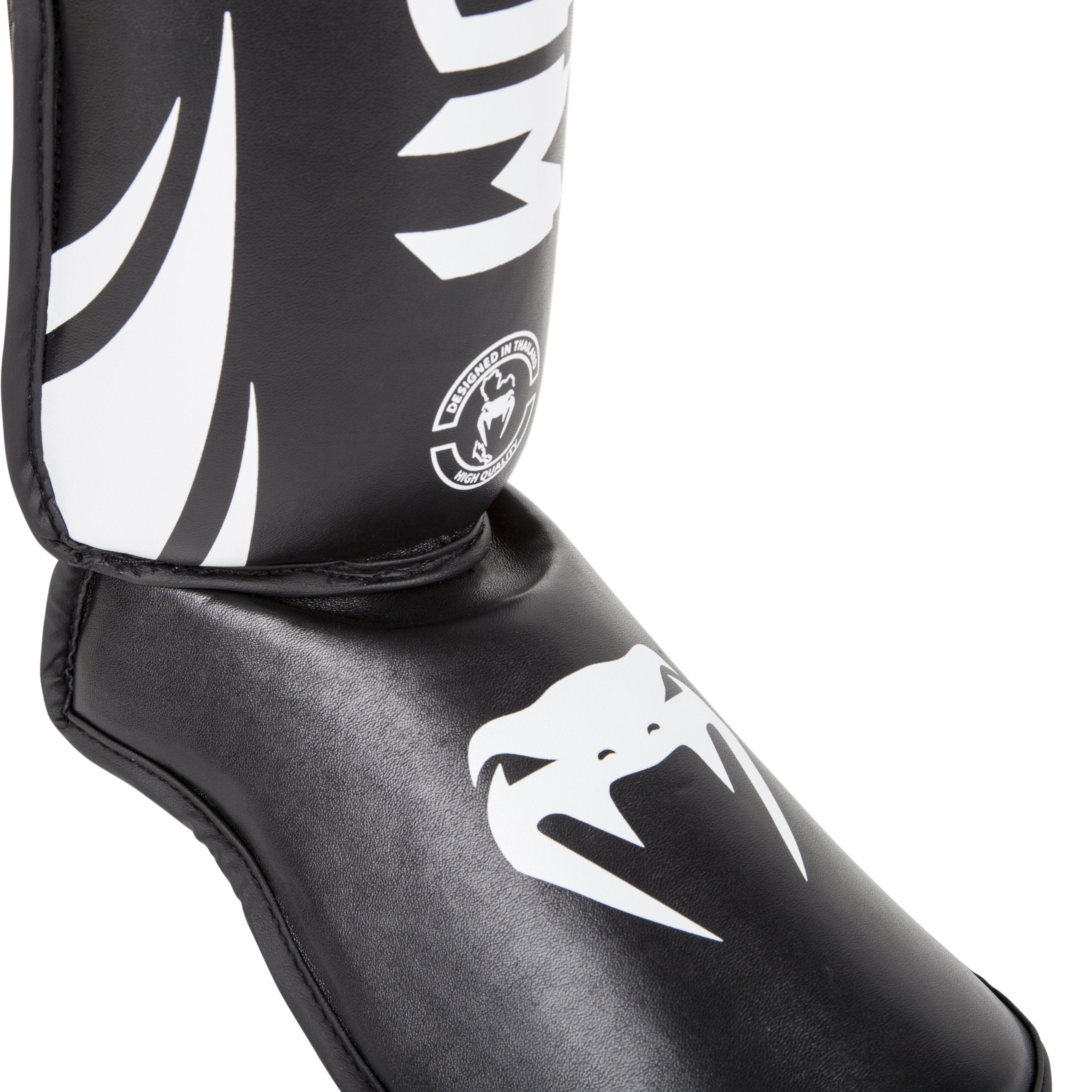 Venum Challenger MMA Shin Guards – Synthetic Leather – Black, Medium