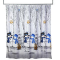 SKL Home Winter Friends Snowman Shower Curtain - Blue Polyester