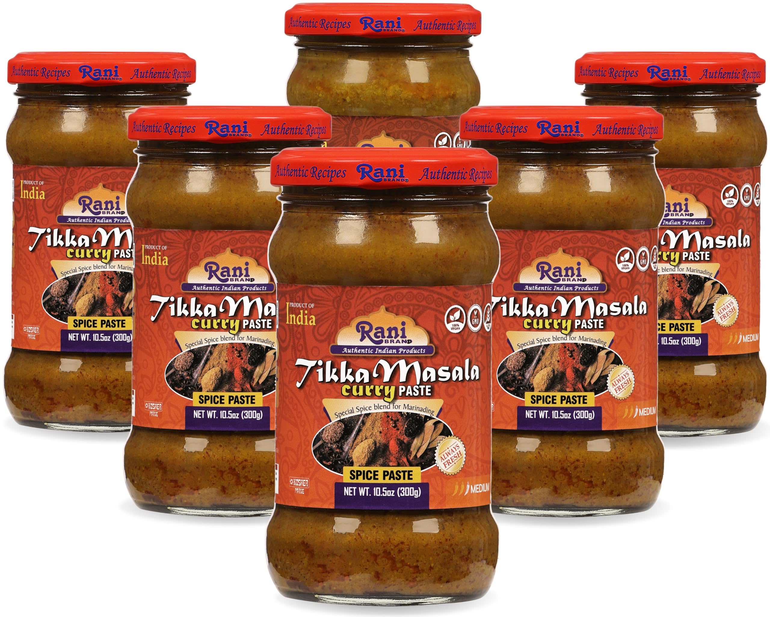Rani Tikka Masala Cooking Spice Paste - All Natural - 10.5oz (6 Pack)