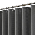 meioro Dark Grey Waffle Shower Curtain | Heavyweight Fabric, 180x210cm