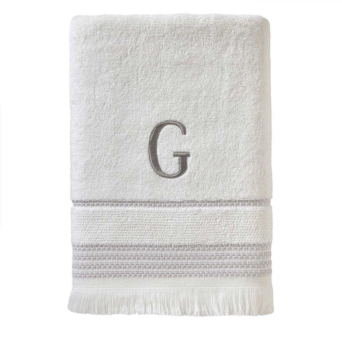 SKL Home Bath Towel, G, Cotton, White, 28x54 - image 1