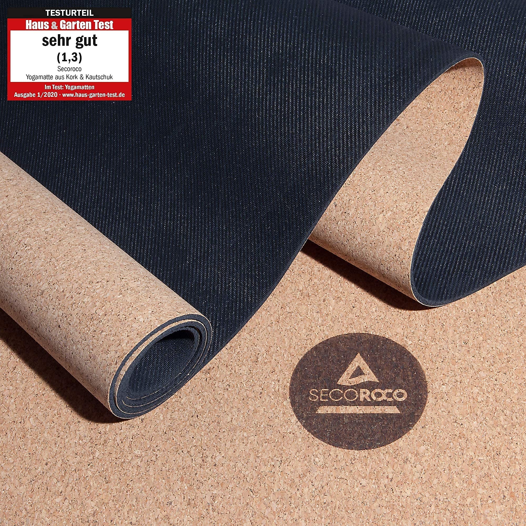 Cork Yoga Mat – 4mm Non-Slip Eco-Friendly Rubber with Bag