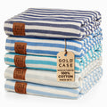 GOLD CASE Turkish Beach Towels - Set of 5 XXL 100% Cotton Peshtemal
