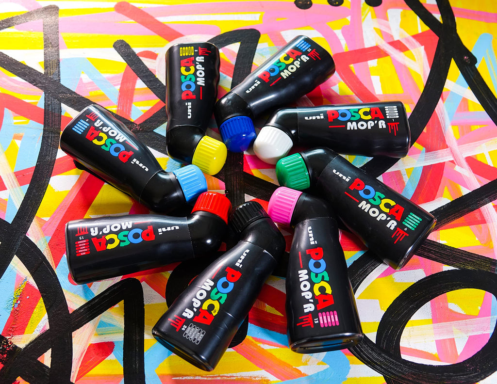 POSCA MOP’R PCM-22 Paint Markers | 3-19mm Round Tip | Water-Based - 4 Pack