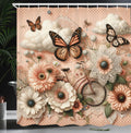 Abakuhaus Floral Eucalyptus Shower Curtain | Waterproof Fabric, 175x200cm