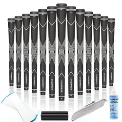 CHAMPKEY Rubber Golf Grips 13 Pack - Oversize Club Repair Kit | Black