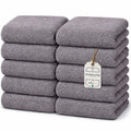 HomeBurg CORE 10-Piece Cotton Washcloths for Bathroom and Kitchen