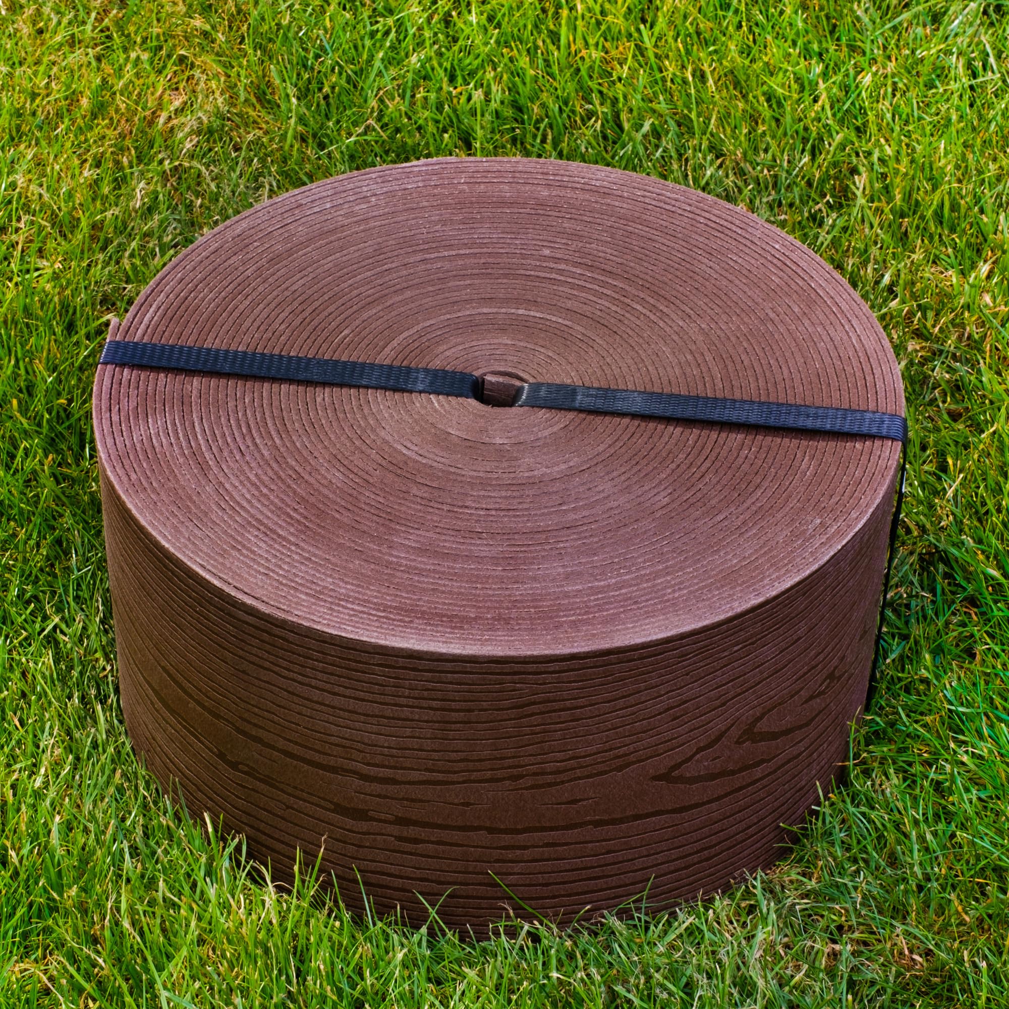 Unigardia 20m Flexible Lawn Edging – Brown Wood Design Garden Border