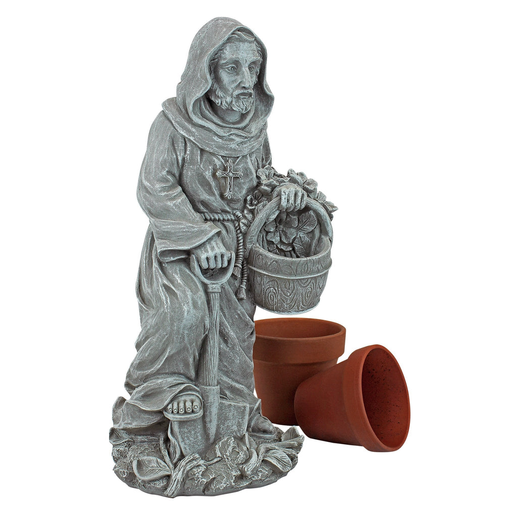 Design Toscano St. Fiacre Patron Saint Garden Statue – Gothic Stone