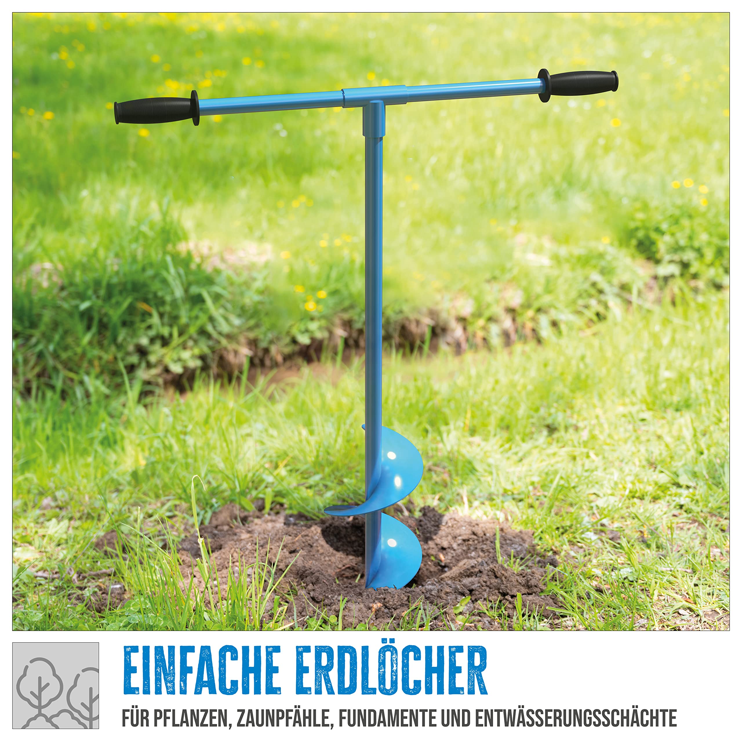Güde GH 150 Hand-Erdbohrer – 15 cm Durchmesser, 104 cm Länge