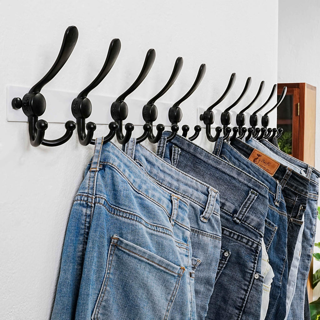 Dseap Coat Rack Wall Mount, Heavy Duty 2.5mm Base vs Flimsy 1mm, Double-Thick Solid Anti-Snap Hooks - image 5