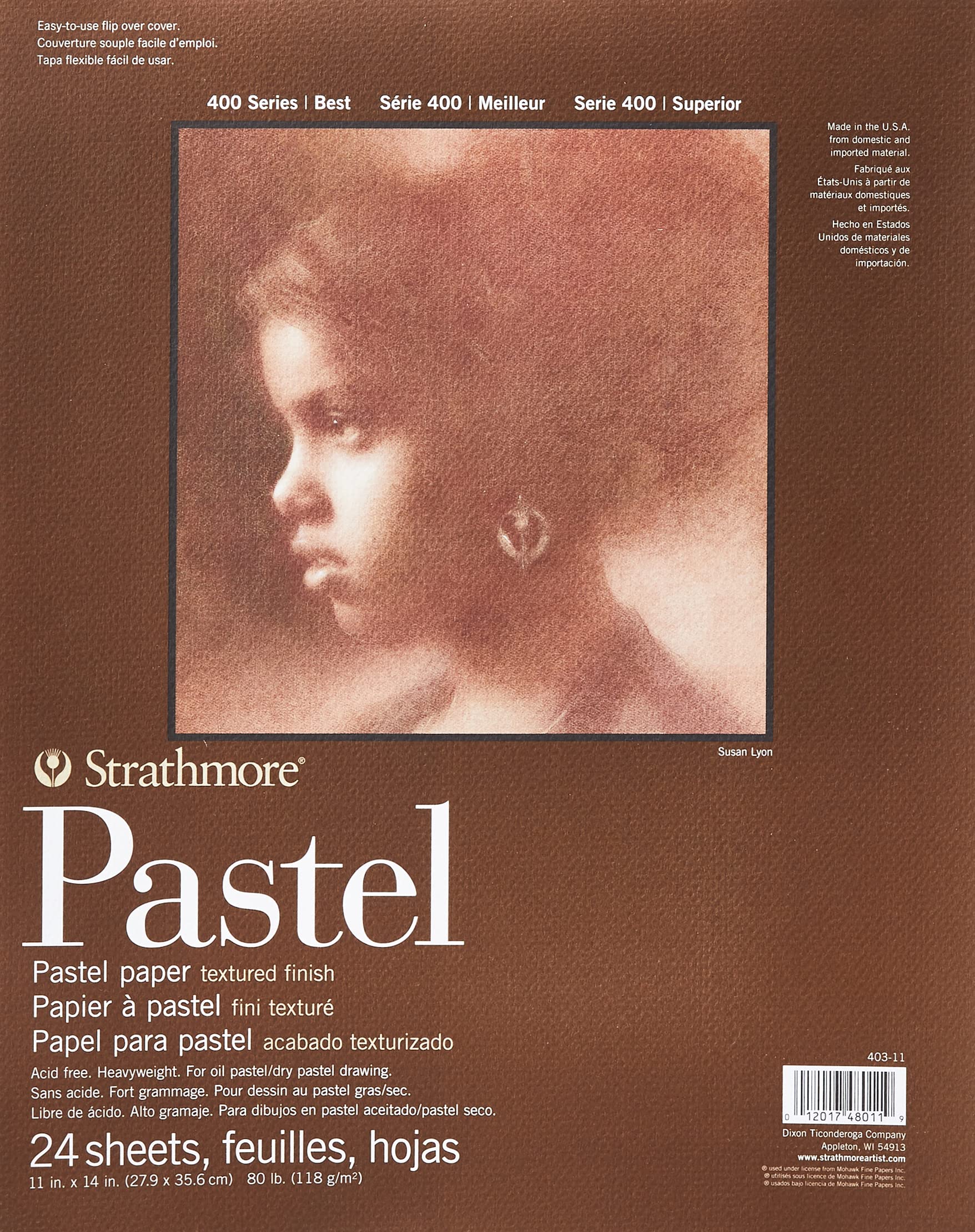 Strathmore Assorted Color Pastel Paper Pad, 11x14 Inch, 24 Sheets