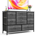 CAIYUN 9-Drawer Bedroom Dresser | Fabric Storage Chest with Wood Top