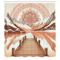 Abakuhaus Lake Shower Curtain | Waterproof Fabric Mountain Decor | 175x200cm